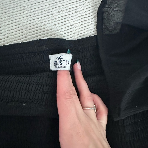 Hollister Black Mesh Long Sleeve Top Size M - Picture 4 of 8